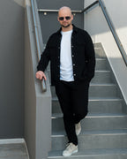 The Odissea Track Pants - Deep Black