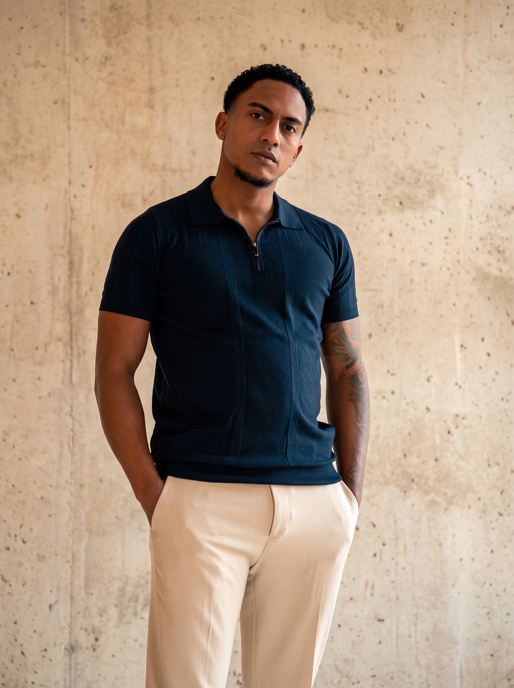 The Lucian Zip - After Dark Navy
