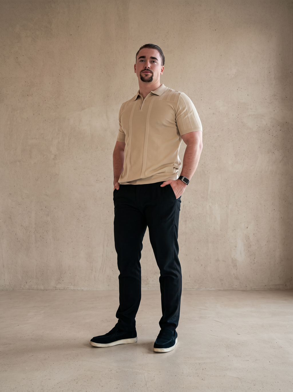 The Lucian Zip - Soft Champagne
