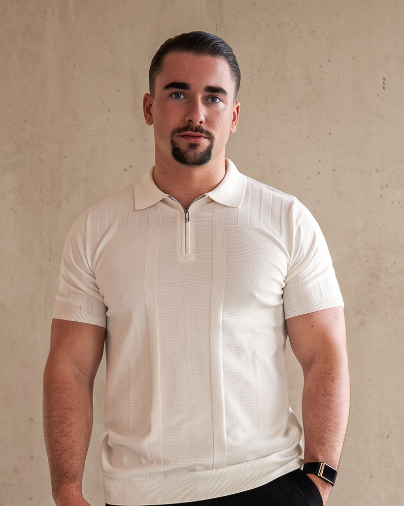 The Lucian Zip - Silk White