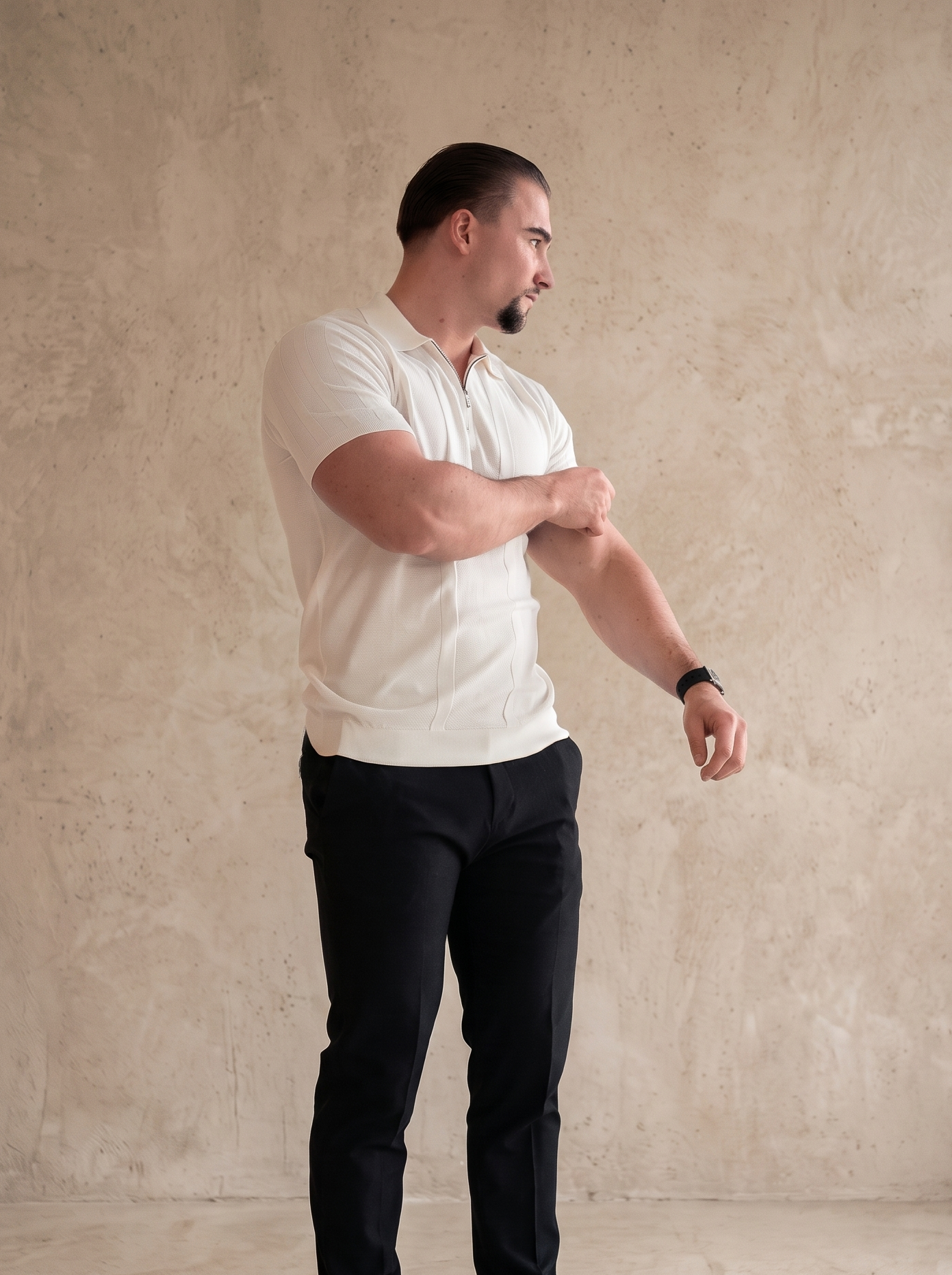 The Lucian Zip - Silk White