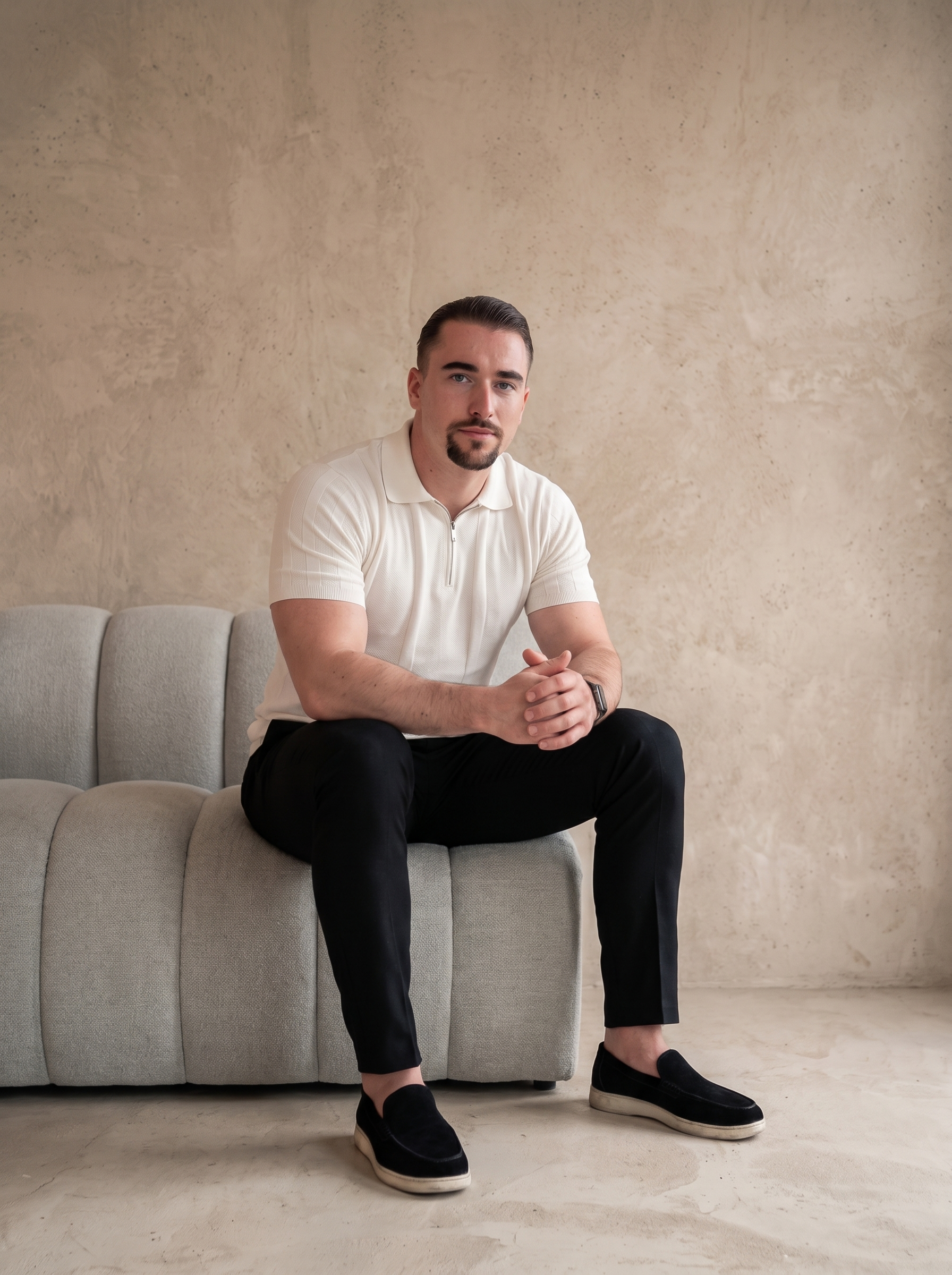 The Lucian Zip - Silk White