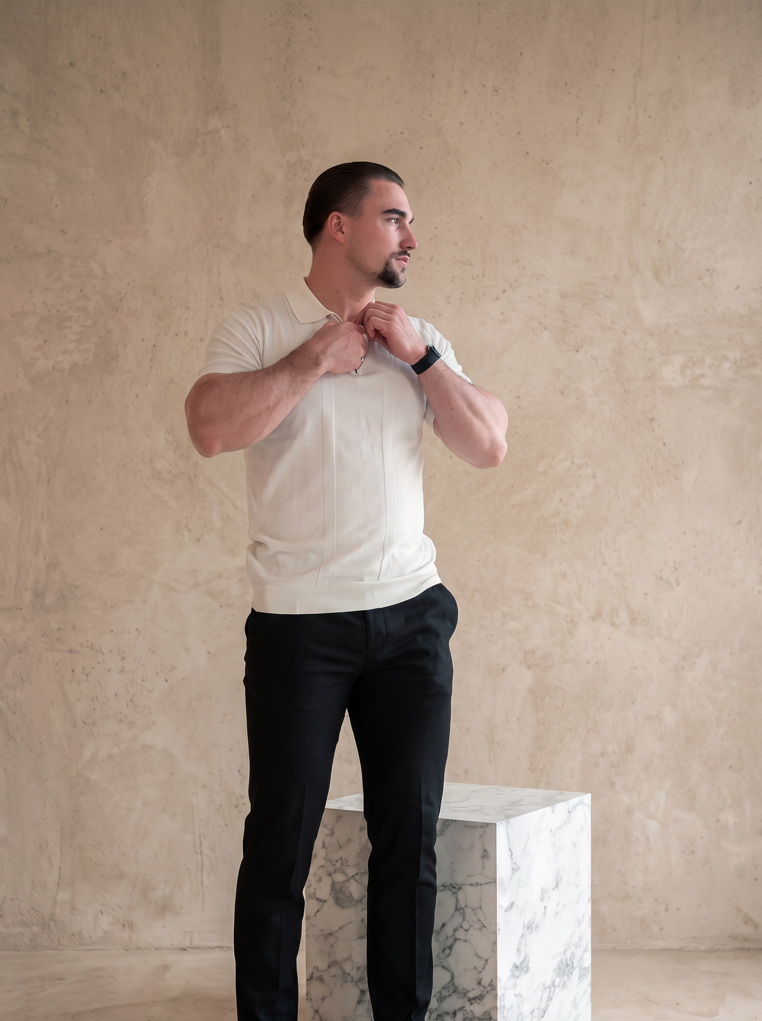 The Lucian Zip - Silk White