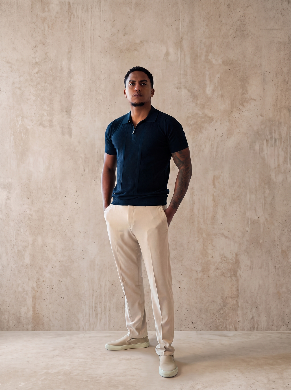 The Lucian Zip - After Dark Navy