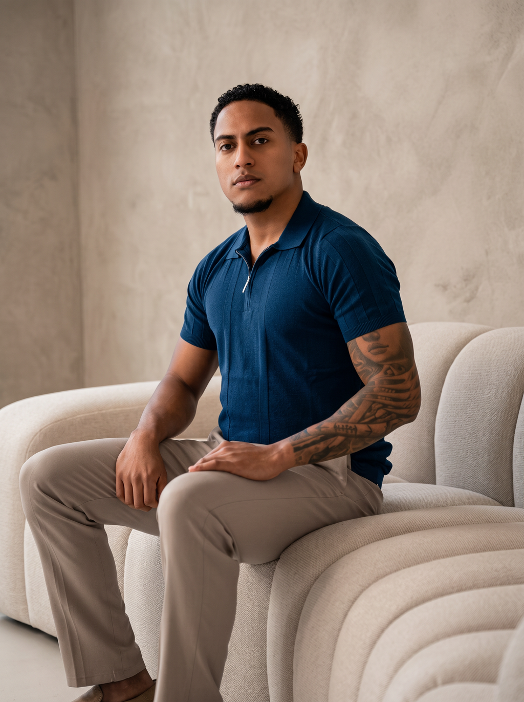 The Lucian Zip - After Dark Navy