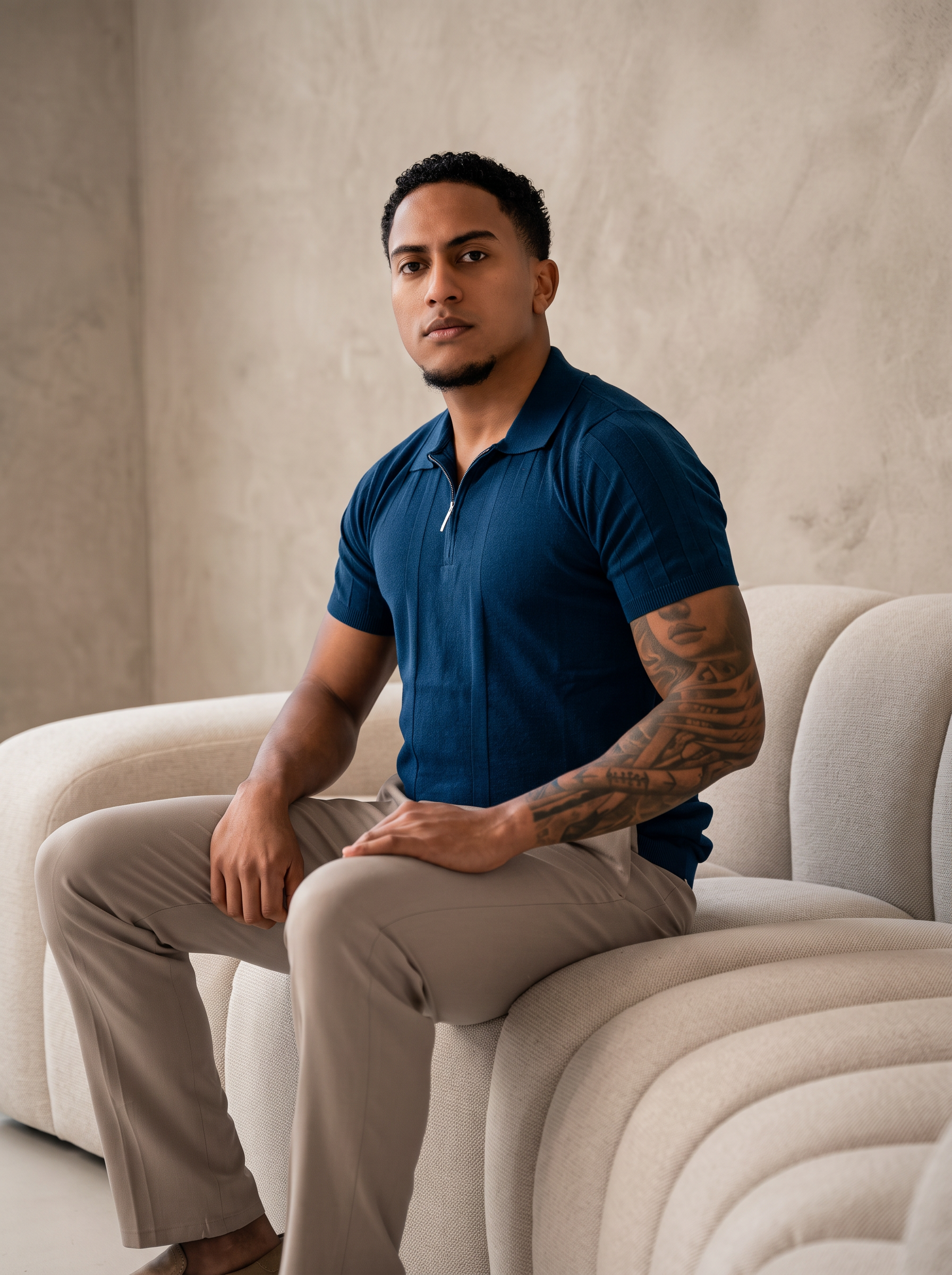 The Lucian Zip - After Dark Navy