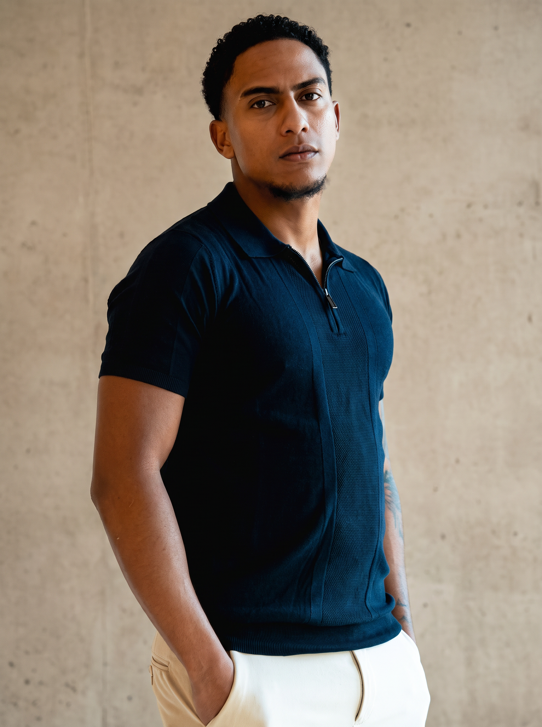 The Lucian Zip - After Dark Navy