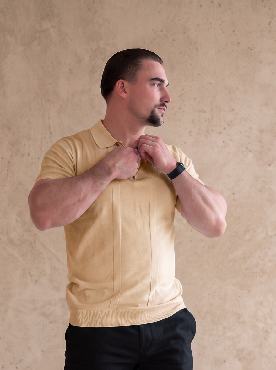 The Lucian Zip - Soft Champagne